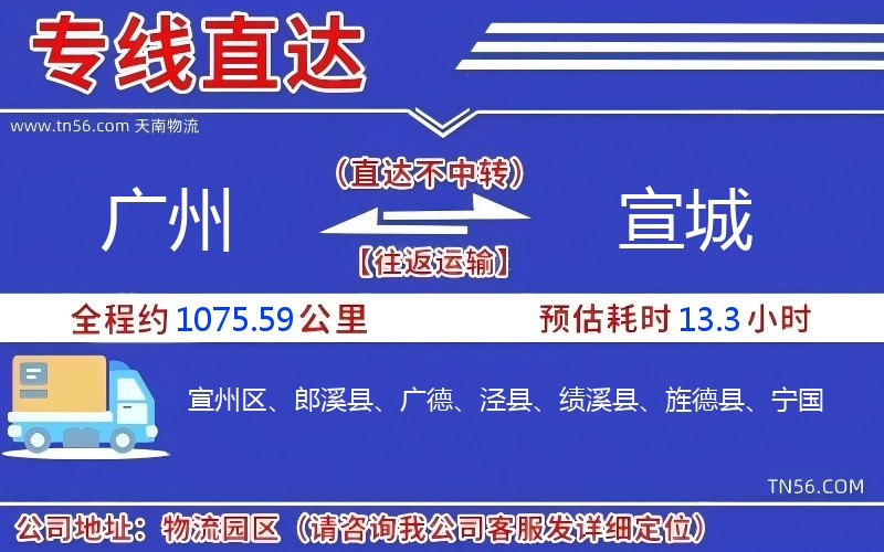 廣州到宣城物流公司