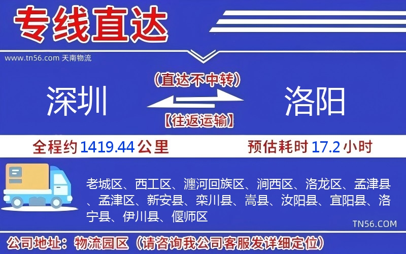 深圳到洛陽物流公司