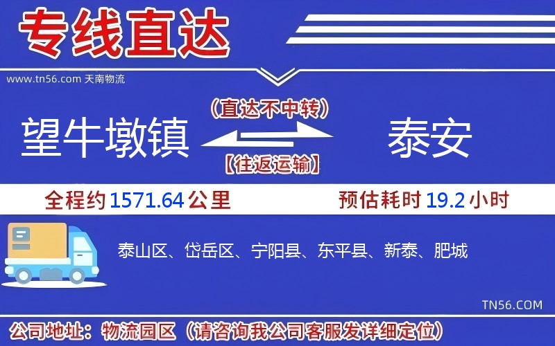 望牛墩鎮到泰安物流公司