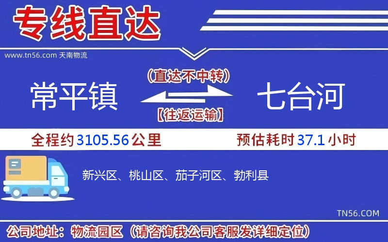 常平鎮到七臺河物流公司