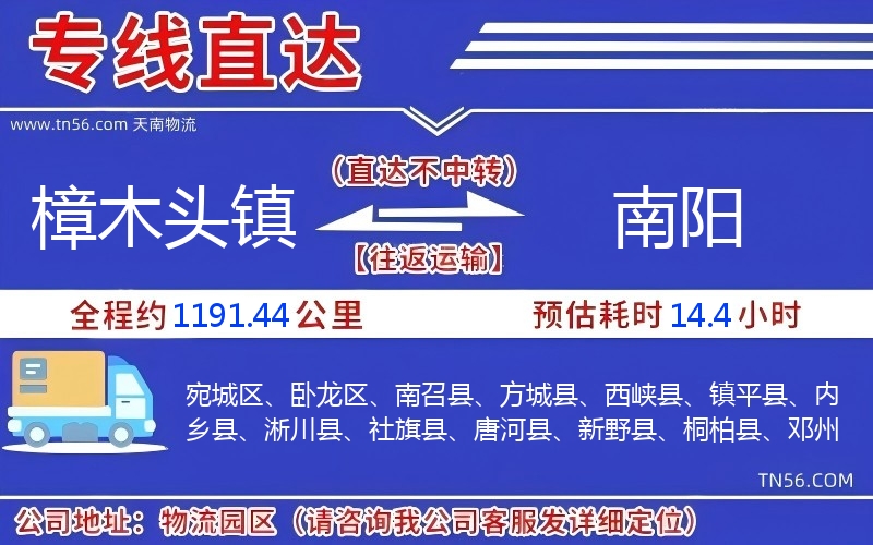 樟木頭鎮到南陽物流公司