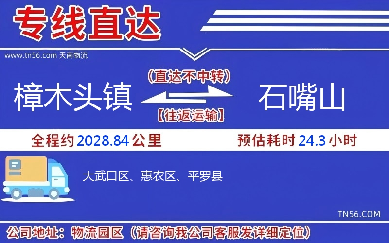 樟木頭鎮到石嘴山物流公司
