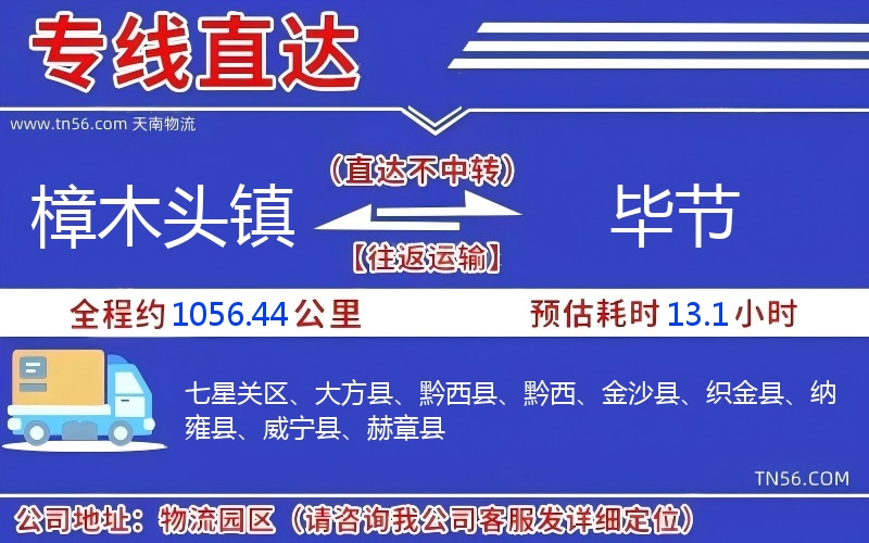 樟木頭鎮到畢節物流公司