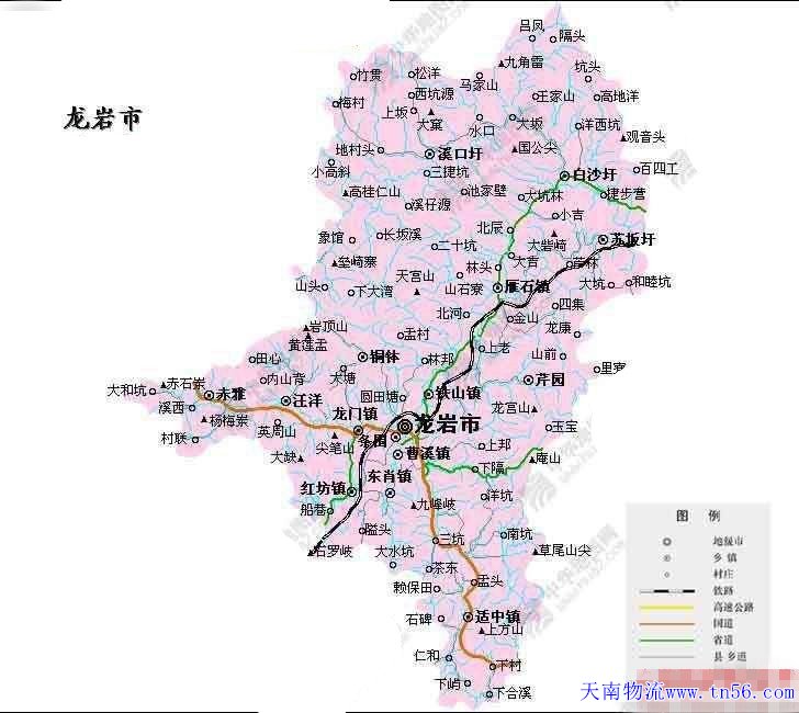 東莞到龍巖市地圖 www.eiafe.cn